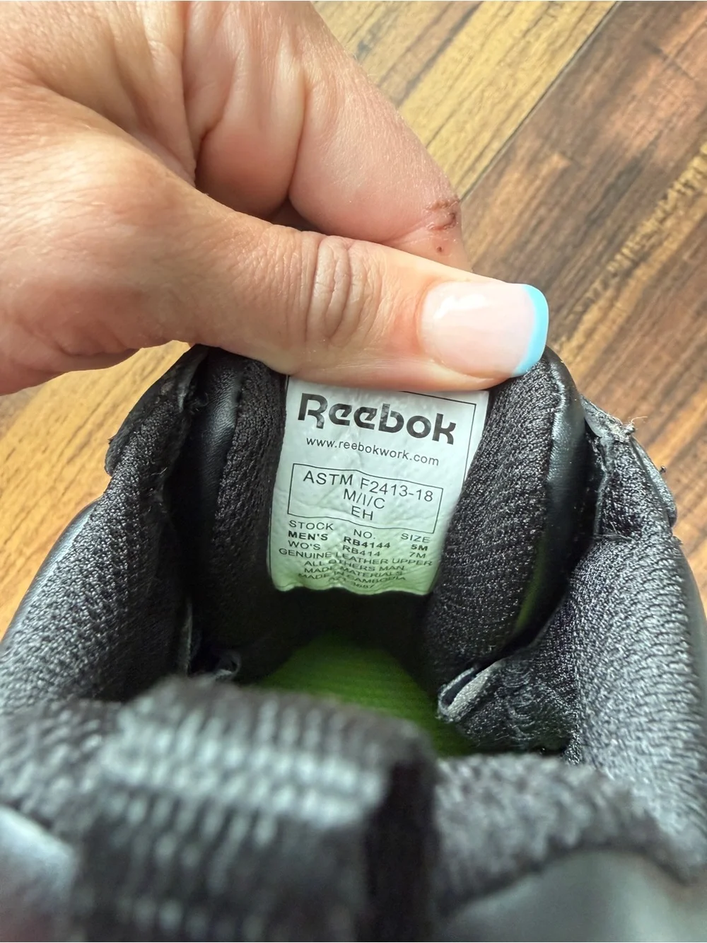 Reebok Work Sublite Cushion Work Waterproof Composite Toe- Size W7/M5
